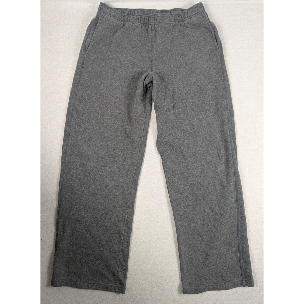 Champion Men's Jogger Pants L Gray 100% Cotton Elastic Waist